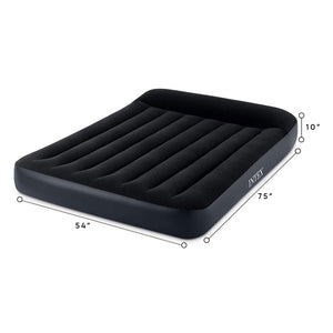 Intex Dura Beam Pillow Rest Standard Classic Air Bed Inflatable Mattress, Full