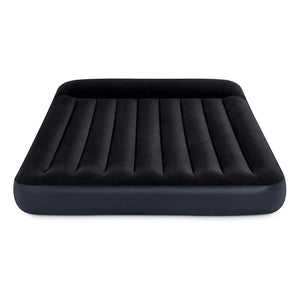 Intex Dura Beam Pillow Rest Classic Airbed Mattress with Built-In Pump, Queen