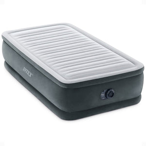 Intex Dura Beam Comfort Plus Airbed Mattress w/ Built In Pump, Twin Size, 2 Pack