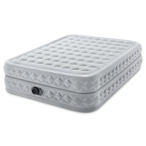 Intex 64489ED Dura Beam Supreme Air Flow Air Mattress with Built In Pump, Queen - TRAPSKI