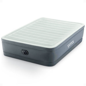 Intex PremAire I Fiber-Tech Elevated Air Mattress Bed with Built-In Pump, Full