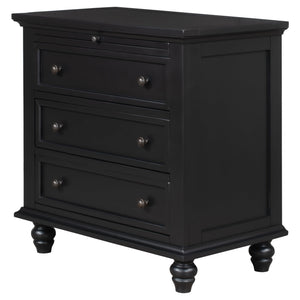 U_STYLE 27.6'' Painted Nightstand with Pull-Out Tray