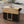 Kitchen Island with Spice Rack, Towel Rack and Extensible Solid Wood Top - Black