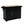 Kitchen Island with Spice Rack, Towel Rack and Extensible Solid Wood Top - Black
