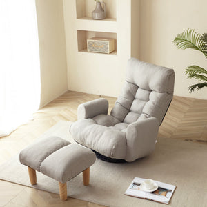 Adjustable Lounge Chair with 360 Degree Rotation