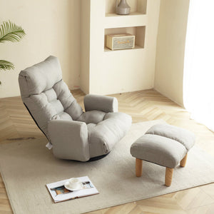 Adjustable Lounge Chair with 360 Degree Rotation