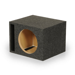QPower QBASS Vented Chamber 12" Single Audio Subwoofer Enclosure Box, Charcoal