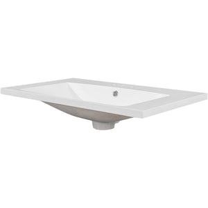 30" Single Bathroom Vanity Top with Undermount Ceramic Sink