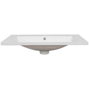 30" Single Bathroom Vanity Top with Undermount Ceramic Sink