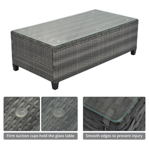 8-Pieces Outdoor Wicker Round Sofa Set