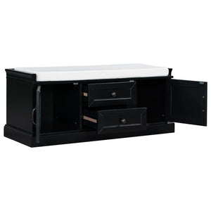 TREXM Storage Bench with 2 Drawers and 2 Cabinets