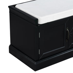 TREXM Storage Bench with 2 Drawers and 2 Cabinets