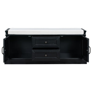 TREXM Storage Bench with 2 Drawers and 2 Cabinets