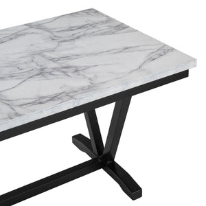 TREXM Modern Style 6-Piece Dining Table with 4 Chairs & 1 Bench