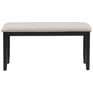 TREXM Modern Style 6-Piece Dining Table with 4 Chairs & 1 Bench