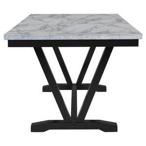 TREXM Modern Style 6-Piece Dining Table with 4 Chairs & 1 Bench
