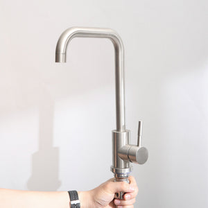 24in Stainless Steel Washing Sink with Faucet Hoses and Drain Head