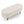 Ottoman Oval Storage Bench, Rubber Wood Legs, Beige (43.5