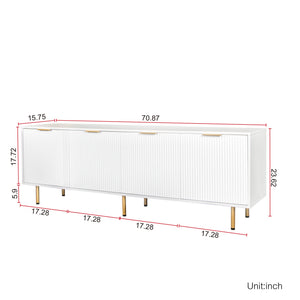 Modern Warm White TV Cabinet