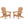Wooden Outdoor Folding Adirondack Chair Set of 2