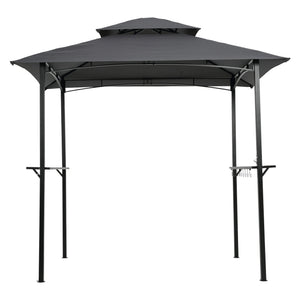 8x5Ft Grill Gazebo Replacement Canopy, Double Tiered BBQ Tent Roof Top Cover