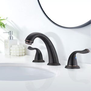 8-Inch 3-Hole 2-Handle Bathroom Sink Faucet, Oil Rubbed Bronze