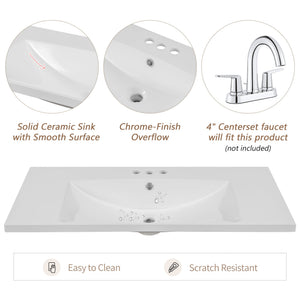36" Bathroom Vanity With Sink Combo