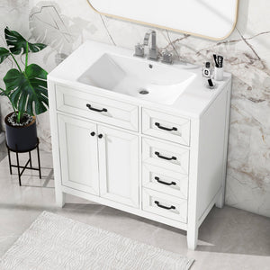 36" Bathroom Vanity With Sink Combo