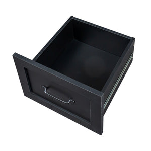 Home Office Computer Desk with Hutch, Antiqued Black