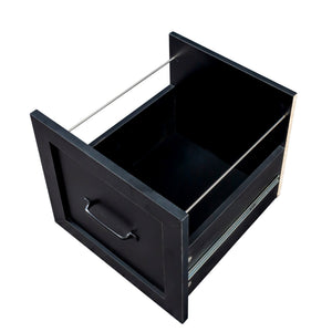 Home Office Computer Desk with Hutch, Antiqued Black