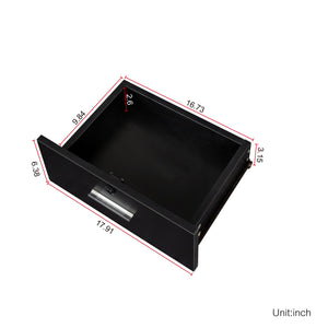 Black Modern Simple Hair Desk with Multi-Layer Storage