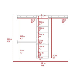 1-Drawer 4-Shelf Closet System in Wenge