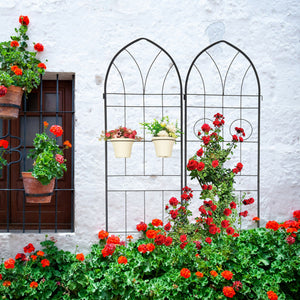 2 Pack Metal Garden Trellis 78.7" x 19.7"