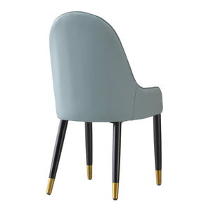 Modern Dining Chairs Set of 2 with PU Leather Upholstery - Brown