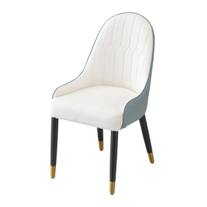 Modern Dining Chairs Set of 2 with PU Leather Upholstery - Brown