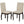 TREXM Set of 2 Dining Chairs with Nailhead (Espresso)