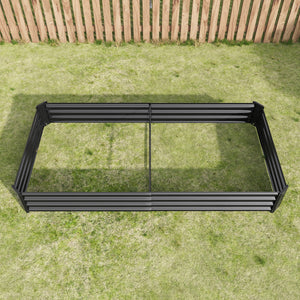 2PCS Galvanized Metal Raised Garden Pots & Planters