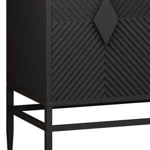Modern 2 Door Wooden Storage Cabinet Accent Cabinet