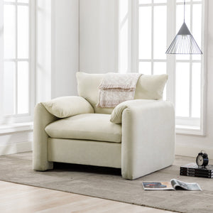 Modern Style Chenille Oversized Armchair Accent Chair