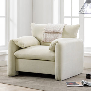Modern Style Chenille Oversized Armchair Accent Chair