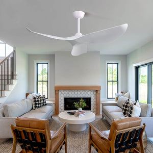 52 Inch Indoor Ceiling Fan with 6-Speed Remote and Reversible DC Motor