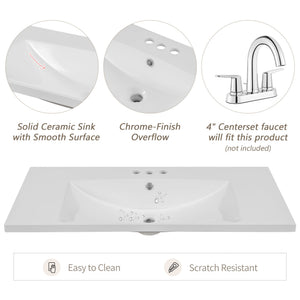 36" Bathroom Vanity with Sink Combo