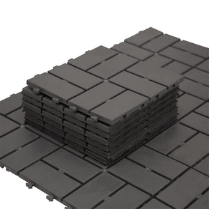 Patio Interlocking Deck Tiles - Gray Composite