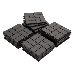 Patio Interlocking Deck Tiles - Gray Composite
