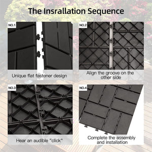 Patio Interlocking Deck Tiles - 12x12 Composite Decking Tiles