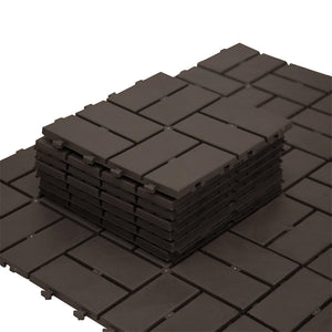 Patio Interlocking Deck Tiles - 12"x12" Composite Flooring