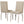 TREXM Set of 2 Dining Chairs - Wood Upholstered with Nailhead