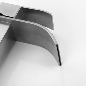 Waterfall Spout Bathroom Faucet, Single Handle Vanity Sink Faucet