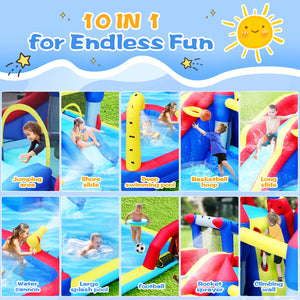 10 in1 Inflatable Slide Water Park and Bouncing House