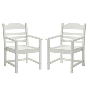 Patio Dining Chair with Armset Set of 2, Pure